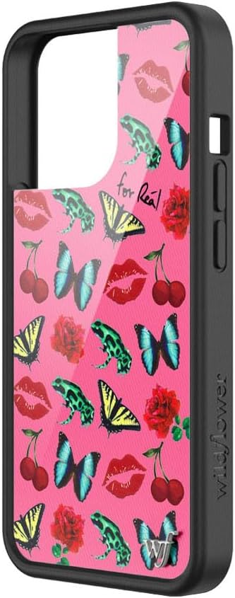 Wildflower Cases - Compatible with iPhone 13 Pro | Protective Black Bumper, 6.5ft Drop Test Certified, Women Owned Small Business | Red, Frogs, Collab | Collab - Realisation Par x Devon Lee Carlson