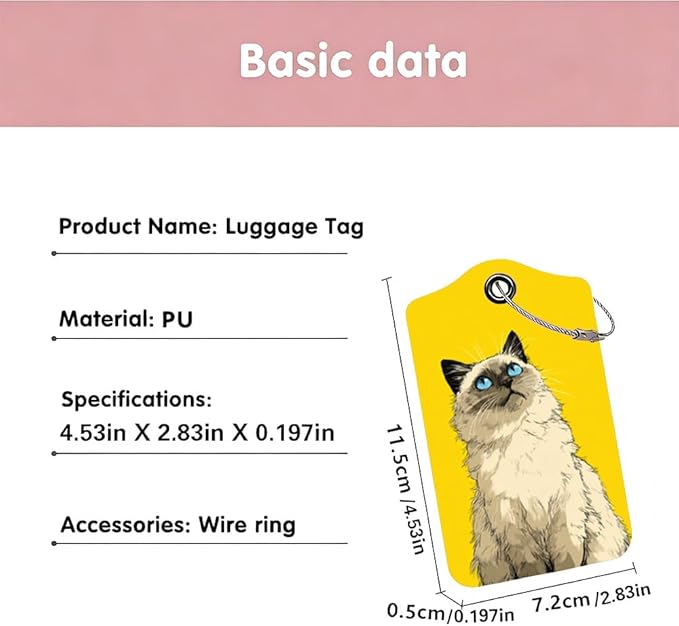 2Pcs Vintage Rose Luggage Tags for Suitcases, 2.83x4.53 Floral Travel ID Labels with Privacy Cover, Aesthetic Cottagecore Bag Tags for Backpacks, Mothers Day Gifts for Women, Set of 2