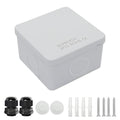 LeMotech Junction Box, Electrical Box IP65 Water Resistant Dustproof ABS Plastic Project Enclosure for Electronics White 3.1 x 3.1 x 1.9 inch