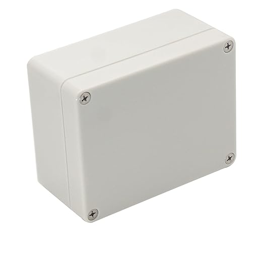 Project Box IP65 Waterproof Junction Box ABS Plastic Electrical Boxes DIY Electronic Project Case Power Enclosure White 4.53x3.54x2.17 inch (115 x 90 x55 mm)