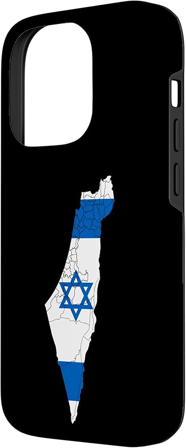 Israel National Flag Distressed Map Case for iPhone 14 Pro