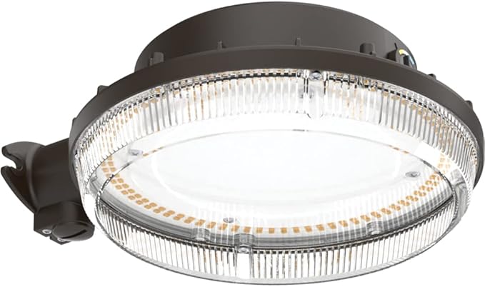 Lithonia Lighting BarnGuard LED Barn Light, Dusk to Dawn Outdoor Lighting with Adjustable Color Temperature, Wall or Pole Mountable Yard Light Fixture, MVOLT, Aluminum, Dark Bronze