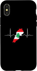 Lebanon Heart Lebanese Heartbeat Vintage Lebanon Map Case for iPhone X/XS