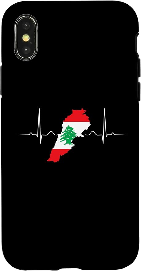 Lebanon Heart Lebanese Heartbeat Vintage Lebanon Map Case for iPhone X/XS