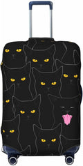 Black Cat Elastic Luggage Cover, Suitcase Protector For Travel (Fits 22-24 Inch Luggage)