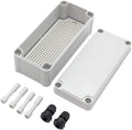 MAKERELE Waterproof Electrical Box Outdoor Junction 7.08”3.15”2.76” (1808070mm) Outdoor Watertight DIY Electronics Enclosure with 2 NPT 1/4” Glands