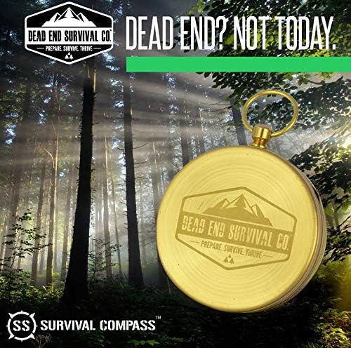 SharpSurvival Military-Grade Glow-in-The-Dark Compass – Waterproof Metal Navigation Tool for Camping, Hiking, Hunting, Survival & Orienteering – Compact & Lightweight