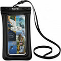 Salt Life Floating Waterproof Phone Case– IPX8 100% Waterproof Phone Case that Floats in Water, Universal Phone Dry Bag with Touchscreen Clear Window, Secure Seal Closure & Lanyard (Black)