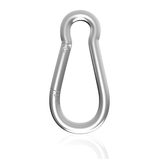 Carabiner, Heavy Duty Galvanized Steel Spring Snap Hook Carabiner Clips with 1000LBS Holding Capacity, Ideal for Outdoor, Hammock, Swing and Travel (M12 4.7Inch, 1PCS)