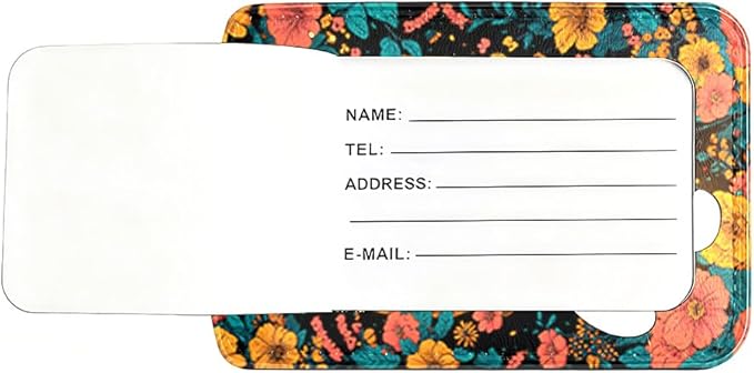Cinco de Mayo Floral Skull Luggage Tags 2 Pcs, Mexican Fiesta Bag Tags for Luggage, Vibrant Travel Suitcase Name ID Identifiers, 2.83x4.53 Inch