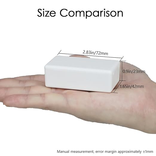 LeMotech Project Box 10 Pieces ABS Plastic Electrical Project Case Small Junction Box for Electronics White 2.83 x 1.65 x 0.91 inch (72x 42x 23 mm)