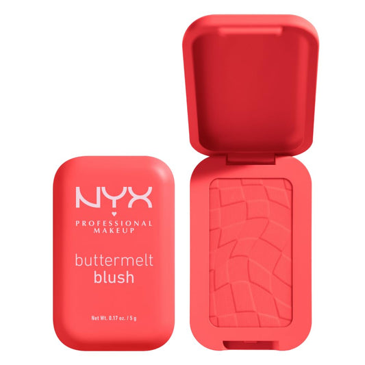 NYX PROFESSIONAL MAKEUP Buttermelt Powder Blush, Fade and Transfer-Resistant Blush, Up to 12HR Make Up Wear, Vegan Formula - Had Butta