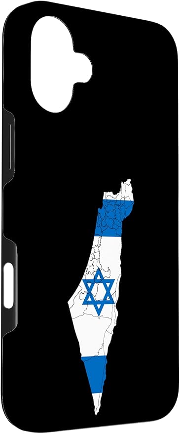 Israel National Flag Distressed Map Case for iPhone 16 Plus