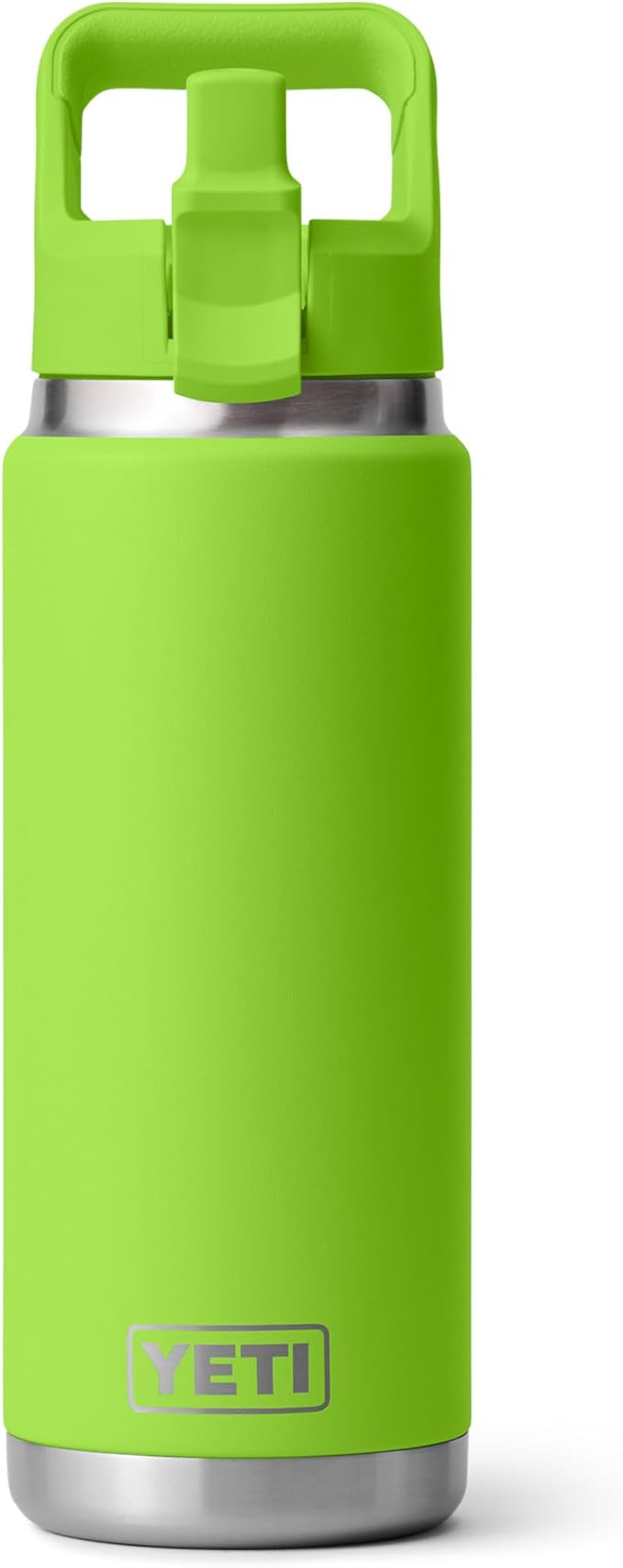 YETI Rambler 26 oz Bottle, Vacuum Insulated, Stainless Steel with Color Matching Straw Cap
