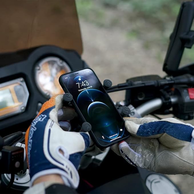 RAM Mounts X-Grip Phone Mount with Handlebar U-Bolt Base RAM-B-149Z-UN7U , Medium Arm for Motorcycle, ATV/UTV, Bike