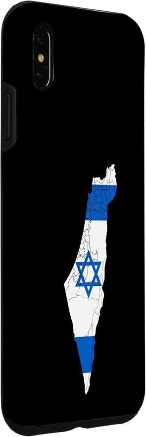 Israel National Flag Distressed Map Case for iPhone Xs Max