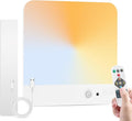 Bojim Rechargeable Remote Control Battery Operated Motion Sensor Ceiling Light Indoor, Brightness Dimmable 3 Colors No Wiring Magnetic Overhead Shower Lighting for Closet Bedroom Pantry Garage