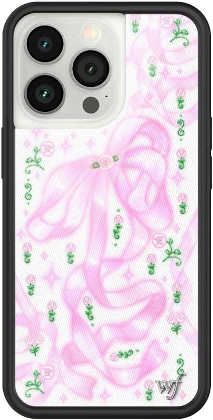 Wildflower Cases - Compatible with iPhone 13 Pro | Protective Bumper, 6.5ft Drop Test Certified, Women Owned Small Business | Pink Bow, Floral, Rose, Trendy | Ribbons & Rosettes