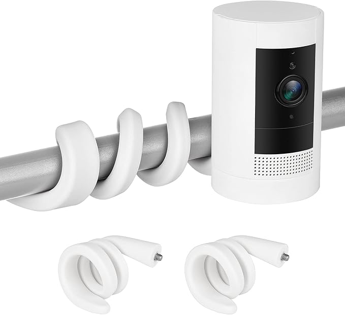 ALERTCAM 2Pack Flexible Twist Mount for Stick Up Cam & Outdoor Cam Plus, Flexible Gooseneck Mounting Bracket to Attach Your Camera Anywhere with No Tools - White