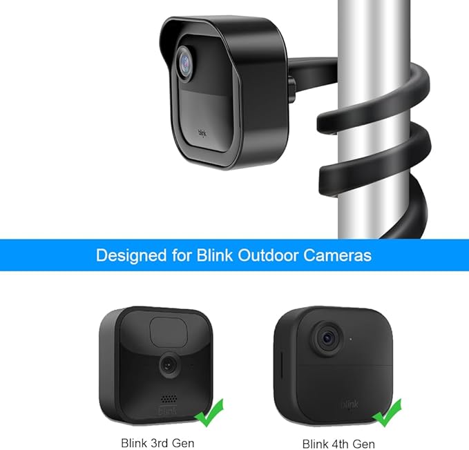 All-New Flexible Twist Mount for Blink Outdoor 4 /3rd Gen/Outdoor 2K+ Camera, with Weatherproof Protective Housing and Blink Sync Module Outlet Wall Mount (Black)