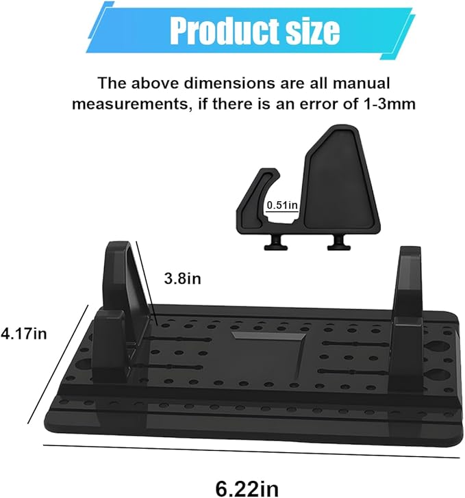 Cell Phone Holder for Car Dashboard - Adjustable Silicone Phone Mount Car Pad Mat - Universal Anti-Slip Vehicle GPS Mounting Mat Cellphone Stand for Smartphones Navigation