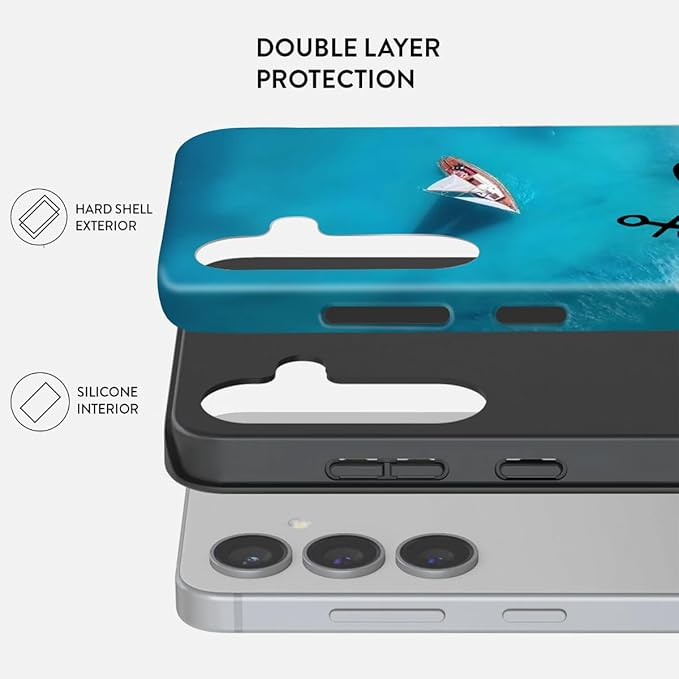 Compatible for Samsung Galaxy S24 5G Case, Dual Layer Heavy Duty 2 in 1 Shockproof Protective Phone Case,Anchor Christian