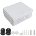 LeMotech Junction Box, Electrical Box IP65 Water Resistant Dustproof ABS Plastic Project Enclosure for Electronics White 11.8 x 9.8 x 4.7 inch