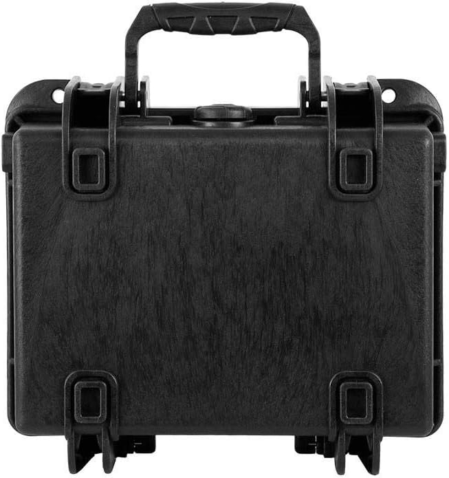 Monoprice Weatherproof/Shockproof Hard Case - IP67, Customizable Foam, 10" x 8" x 4", Black - Pure Outdoor Collection