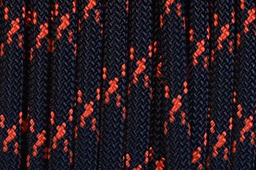 BORED? PARACORD! 550 lb Paracord – Ideal for Crafting, DIY Projects, Camping, Military & Active Outdoors – 300+ Colors – Tactical Parachute Cord Type III – Strong - Black with Orange X 100 Feet