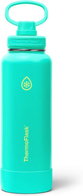 ThermoFlask 40 oz Double Wall Vacuum Insulated Stainless Steel Water Bottle with Spout Lid, Screamin' Green