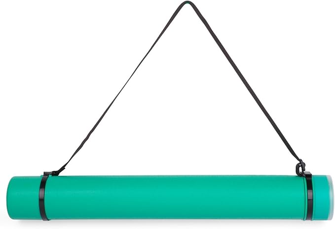 TRANSON Durable Poster Storage Tube with Straps 24"-40" Extendable for Blueprints, Artwork, Maps, Posters Color Green