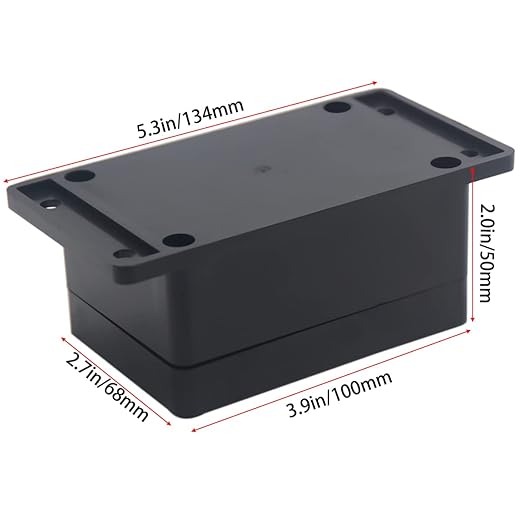 Watertight Junction Box, IP67 Waterproof Project Box Durable ABS Plastic Electronic Enclosure Case for DIY Electrical Project with Wall Fixed Ear 3.94" x 2.68" x 1.97"(100 x 68 x 50 mm) 2Pcs