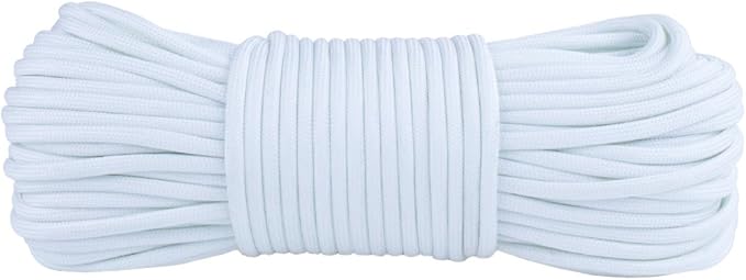 Glow in The Dark Zesty 550lb Paracord – 21 Strand Luminous Parachute Cord for Nighttime Outdoor Utility – 8 Colors and Length Options of 25', 50’, 100’, and 1,000’