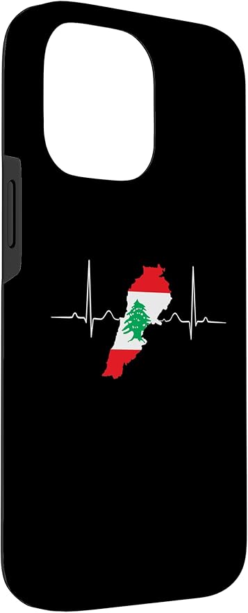 Lebanon Heart Lebanese Heartbeat Vintage Lebanon Map Case for iPhone 14 Pro Max