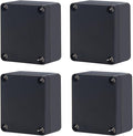 Project Box IP65 Waterproof Junction Box ABS Plastic Black Electrical Boxes DIY Electronic Project Case Power Enclosure2.48 x 2.28 x 1.38Inch (63 x 58 x 33mm)
