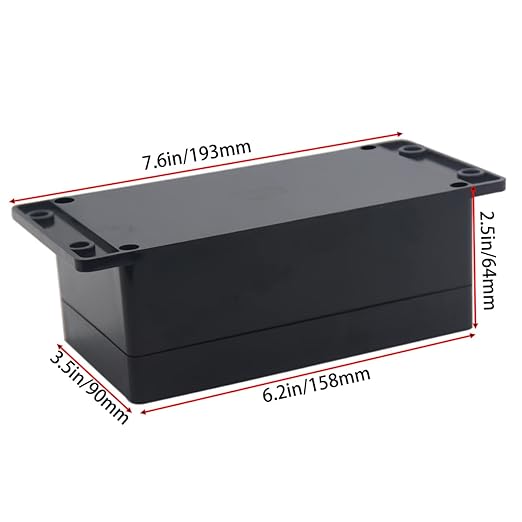 Watertight Junction Box, IP67 Waterproof Project Box Durable ABS Plastic Electronic Enclosure Case for DIY Electrical Project with Wall Fixed Ear 6.22" x 3.54" x 2.52"(158 x 90 x 64 mm) 2Pcs