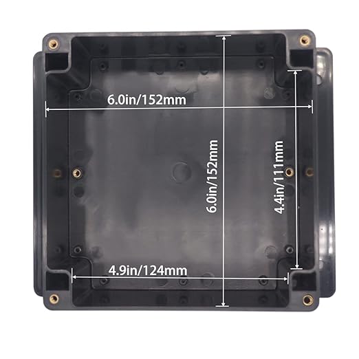 Watertight Junction Box, IP67 Waterproof Project Box Durable ABS Plastic Electronic Enclosure Case for DIY Electrical Project with Wall Fixed Ear 6.30" x 6.30" x 3.54"(160 x 160 x 90 mm)