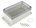 YXQ Junction Box Transparent Cover 6.2 x 3.5 x 2.5 inch IP65 Waterproof Wall Hang ABS Project Case Enclosure w Hole Cable Wire Connect Power(158mmx90mmx64mm)