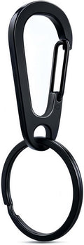 Stainless Steel Carabiner Keychain, Quick Release Heavy Duty Key Clip for Purse, Car, Motorcycle, Key Chain Rings Kit