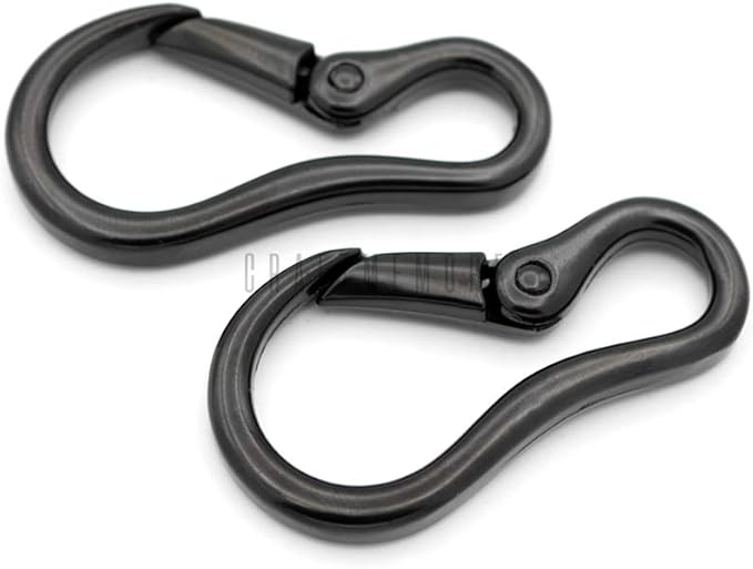 CRAFTMEMORE 2pcs 2 Inches Carabiner Spring Snap Hook Paracord Camping Keychain Accessories Push Gate Spring Clips HR8