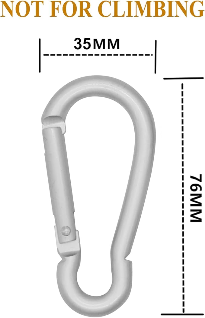 LESHIRY Large Carabiners Keychain 3" Aluminum D Shape Premium Durable D-Ring Carabiner Clip Hook Camping Accessories Snap Link Key Chain Durable Improved Design