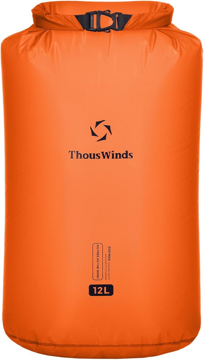 Thous Winds Waterproof Dry Bag, 30D Lightweight Dry Storage, 12L/24L/36L Roll Top Floating Sack for Outdoor, Camping, Kayaking, Beach, Water Sports