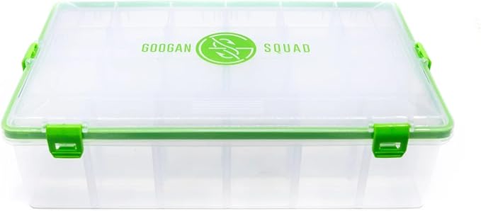 GOOGAN Squad 3700 Deep Casket 2.0 Fishing Tackle Box – Durable Bait & Gear Storage Organizer with Adjustable Dividers