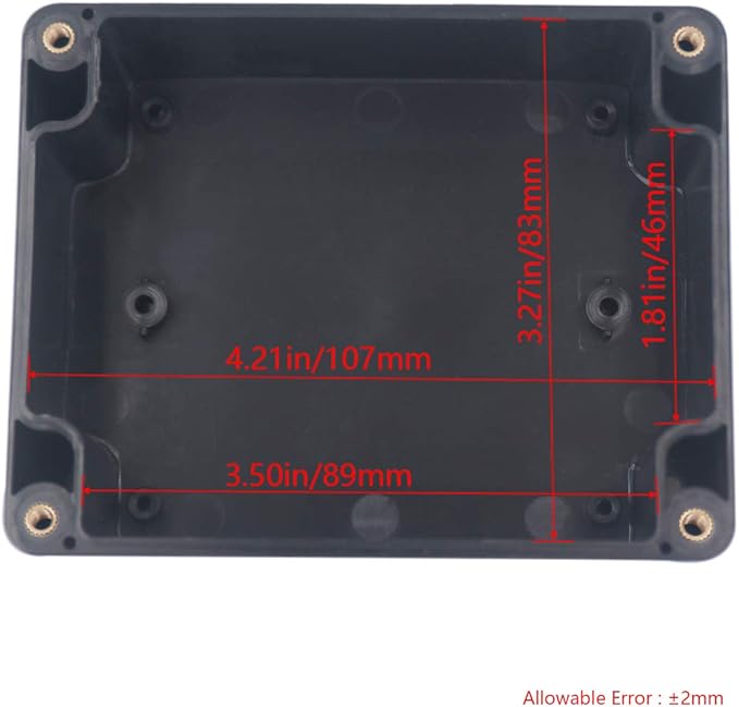 Project Box IP65 Waterproof Junction Box ABS Plastic Black Electrical Boxes DIY Electronic Project Case Power Enclosure Clear Cover 4.53"x3.54"x2.17"