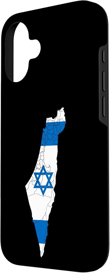 Israel National Flag Distressed Map Case for iPhone 16