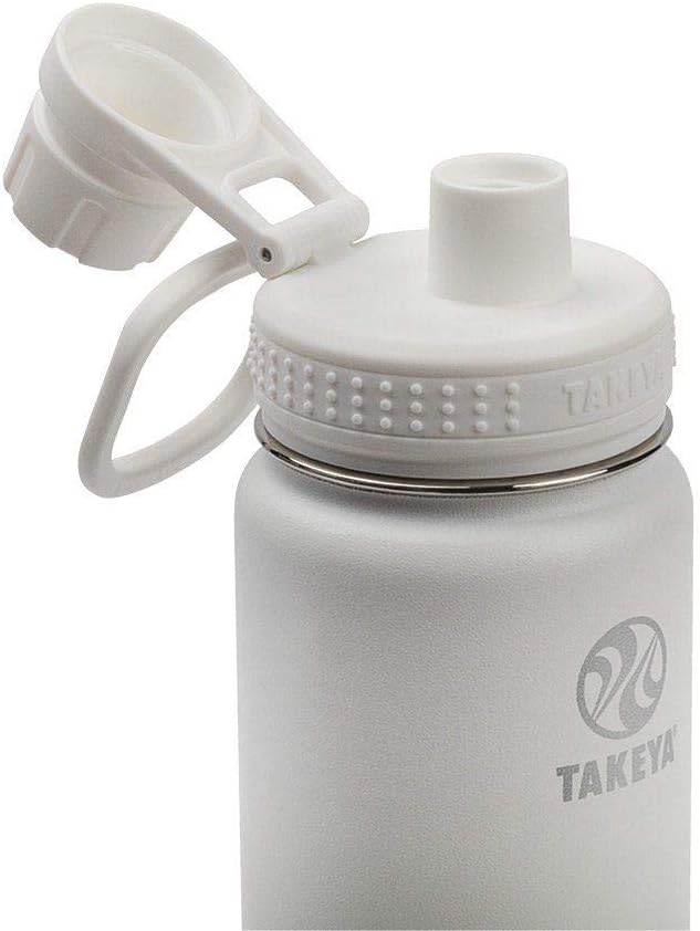 Takeya Actives Stainless Steel Water Bottle, Insulated Spout Lid, Keeps Drinks Cold 24 Hrs, Leakproof, Durable, Dishwasher Safe, Ideal for Gym, Travel, Fits Most Cup Holders, 24 oz/Ombre Golden Hour