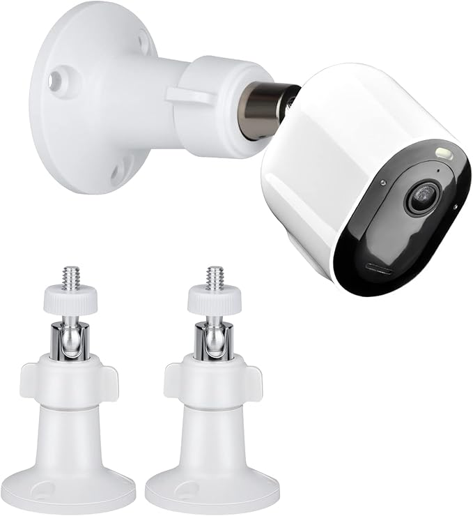 Security Wall Mount for Arlo Pro, Arlo Pro 2, Arlo Ultra, Arlo Pro 3, Arlo Go, Arlo Essential Spotlight Camera, Adjustable Indoor/Outdoor Mounting Bracket for Your Surveillance Camera (2 Pack)