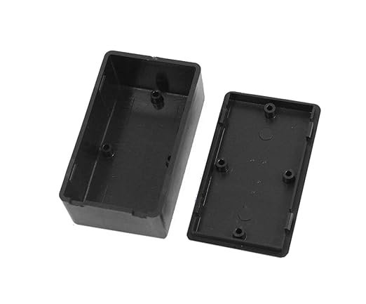 YXQ 60x36x25mm Waterproof Electric Project Case Junction Box with Cover Black Plastic, 6-Pack