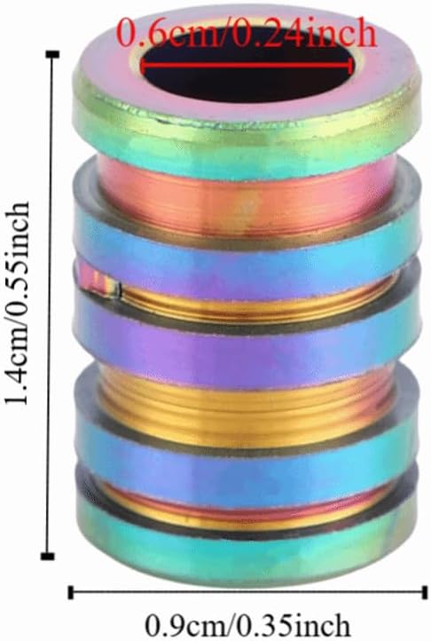 Alloy Lanyard Beads – Paracord Beads for Outdoor Gear & Survival Accessories, Durable Multicolor Spacer for Bracelets, Necklaces‌ & Outdoor(Colorful)