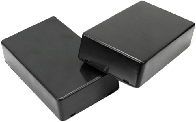 5Pcs Black Waterproof Plastic Electric Project Case Junction Box 3.94 x 2.36 x 0.98 inches(100x60x25mm).